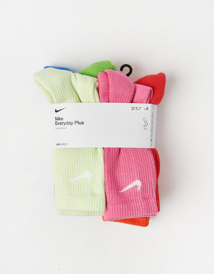 Nike SB Everyday Cushioned 6 Pack Crew Socks - Multi-Color