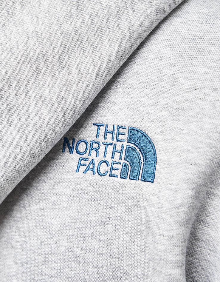 The North Face Drew Peak Pullover Hoodie - TNF Light Grey Heather/Blue