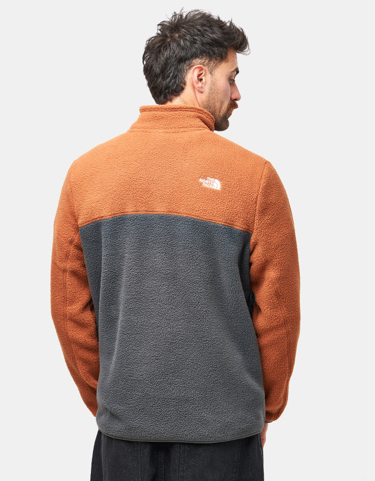 The North Face Yumiori 1/4 Zip Fleece - Asphalt Grey/Burnt Umber