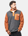The North Face Yumiori 1/4 Zip Fleece - Asphalt Grey/Burnt Umber