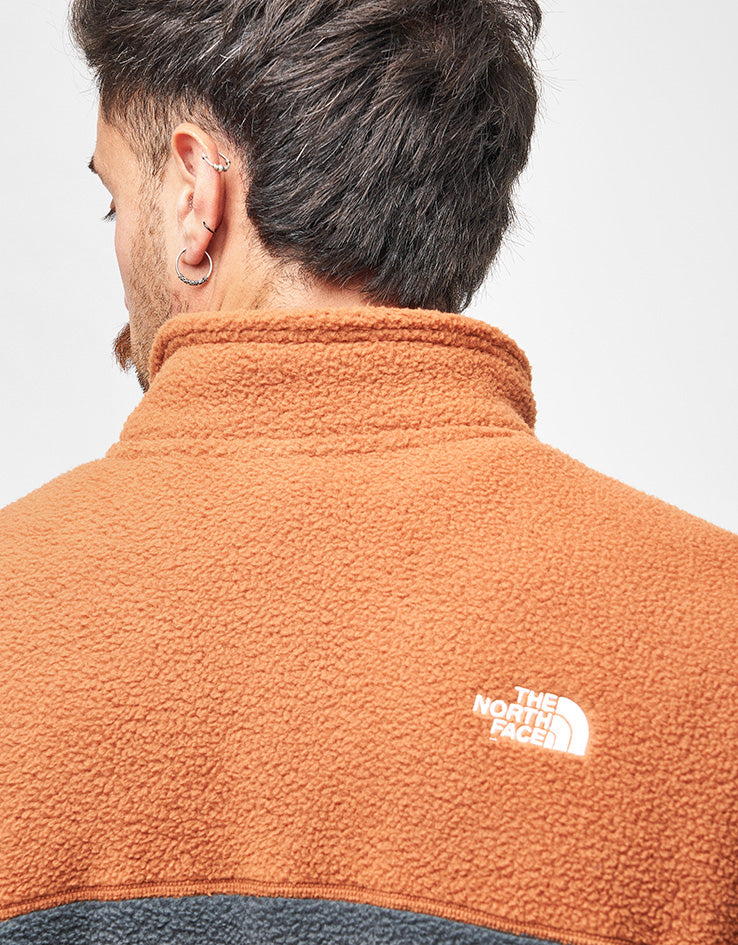 The North Face Yumiori 1/4 Zip Fleece - Asphalt Grey/Burnt Umber