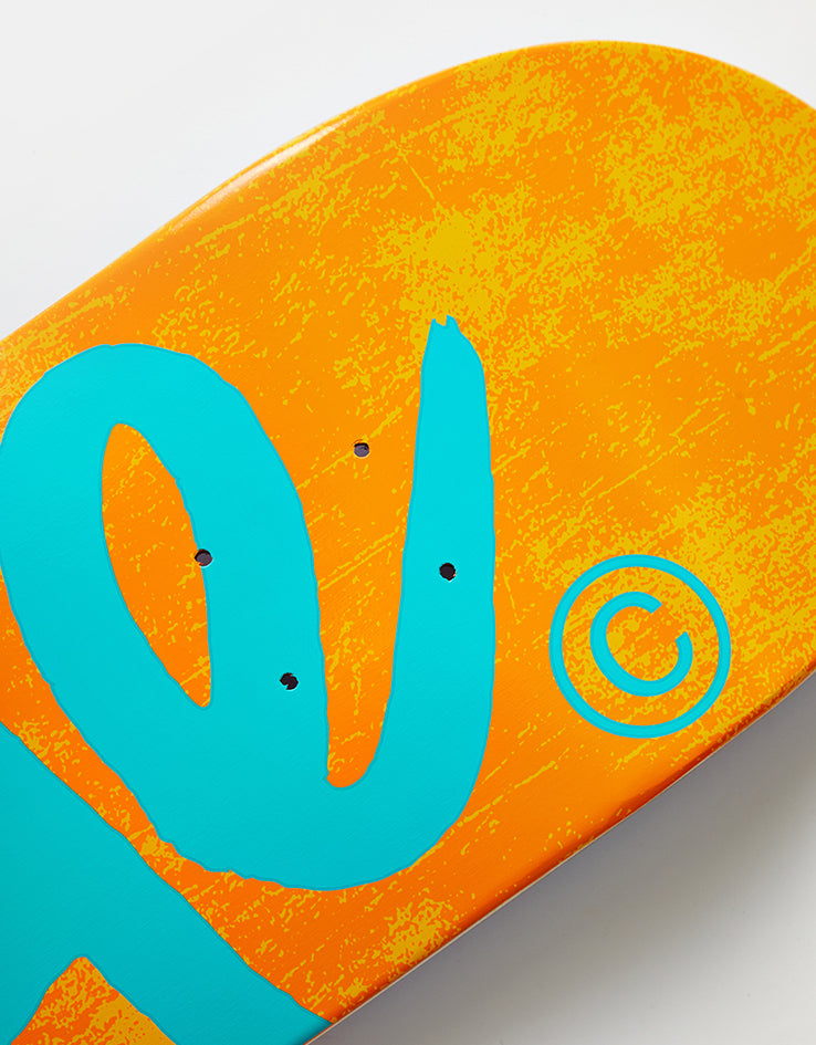 Cliché Handwritten Orange/Teal RHM Skateboard Deck