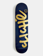 Cliché Handwritten RHM Skateboard Deck - Navy/Gold