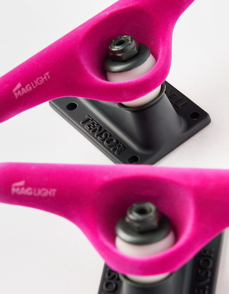 Tensor Velvet Mag Light Skateboard Trucks - Crimson/Black (Pair)