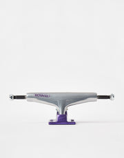 Tensor Stencil Mirror Alum Skateboard Trucks - Raw/Purple Fade (Pair)
