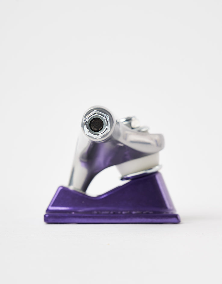 Tensor Stencil Mirror Alum Skateboard Trucks - Raw/Purple Fade (Pair)