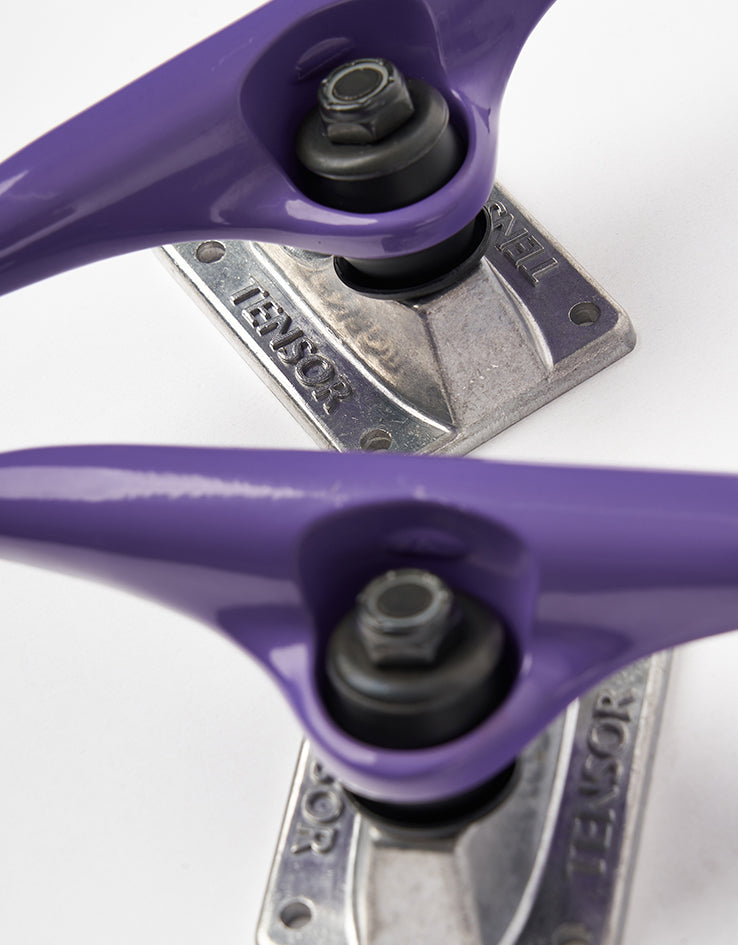Tensor Alloys Skateboard Trucks - Purple/Raw (Pair)