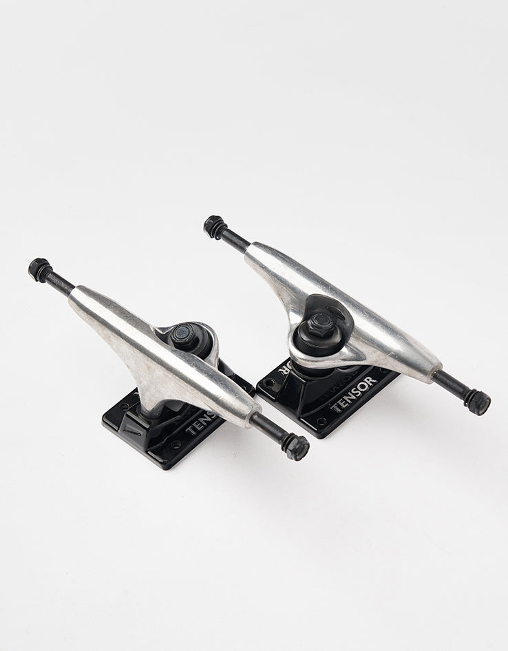 Tensor Alloys Skateboard Trucks - Raw/Black (Pair)