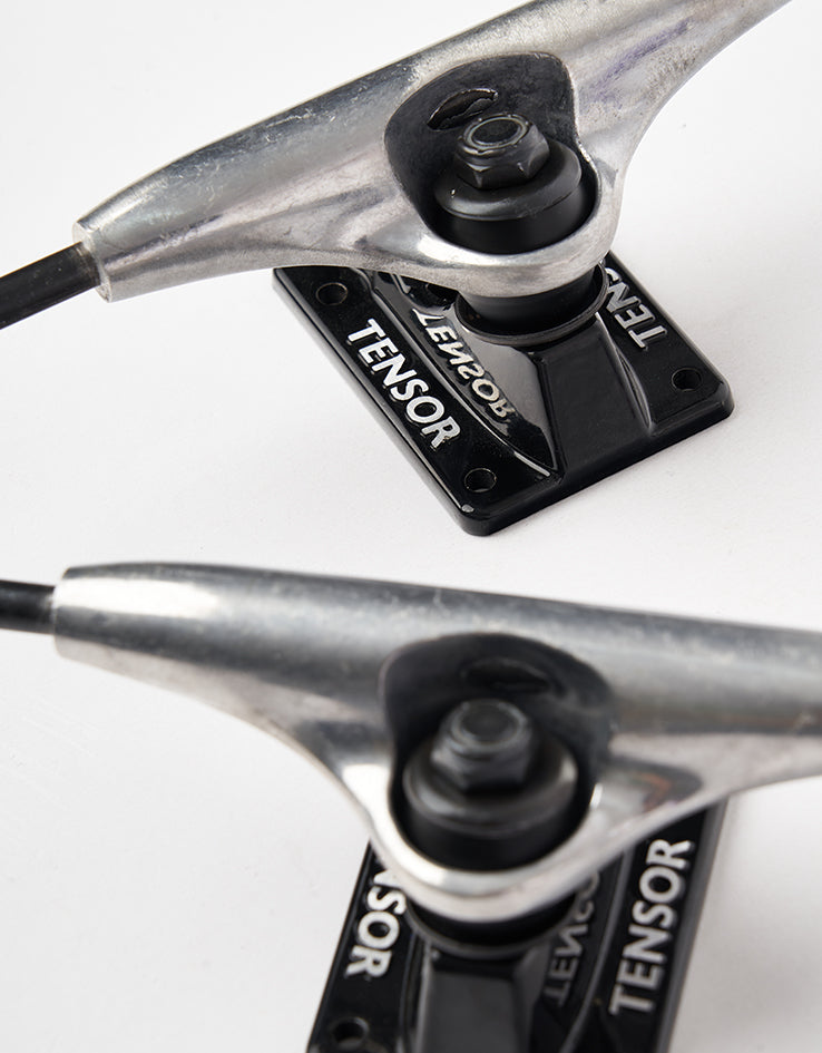 Tensor Alloys Skateboard Trucks - Raw/Black (Pair)