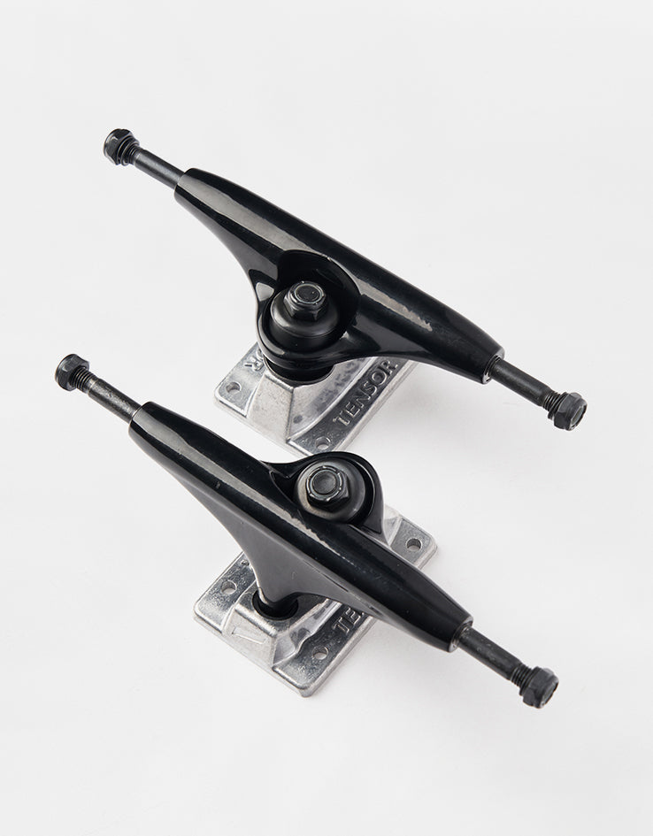Tensor Alloys Skateboard Trucks - Black/Raw (Pair)