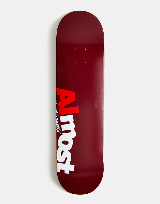Almost Most Burgundy HYB Skateboard Deck - 8"