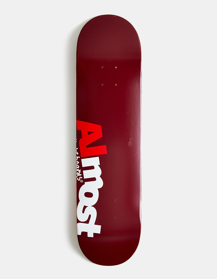 Almost Most Burgundy HYB Skateboard Deck - 8"