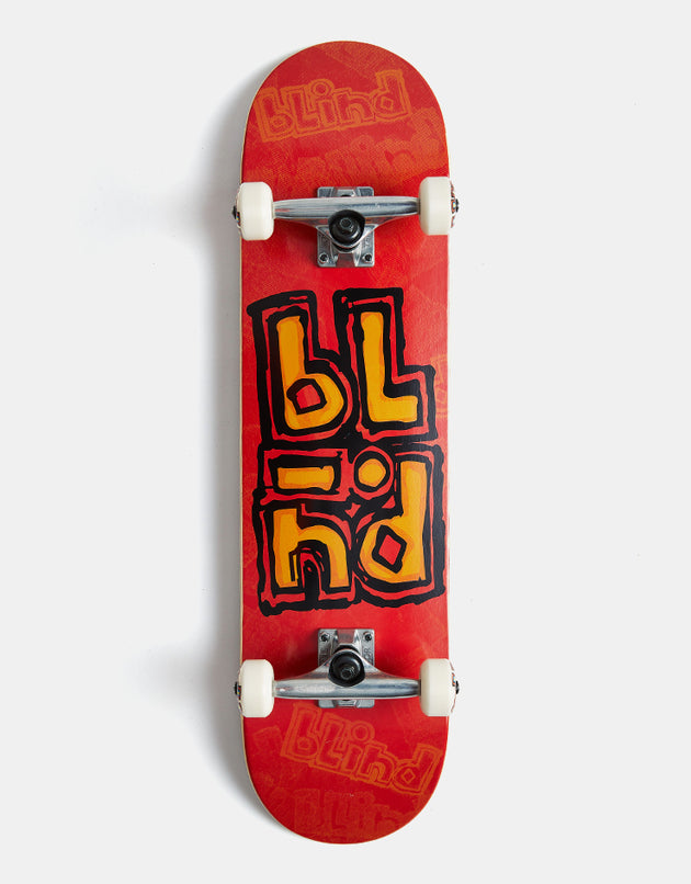 Blind OG Stacked Stamp Orange Complete Skateboard - 8"
