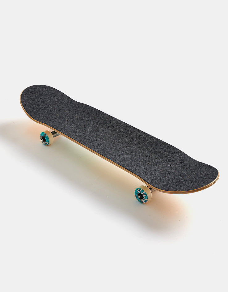 Cliché Handwritten Orange/Teal Complete Skateboard - 8.25"