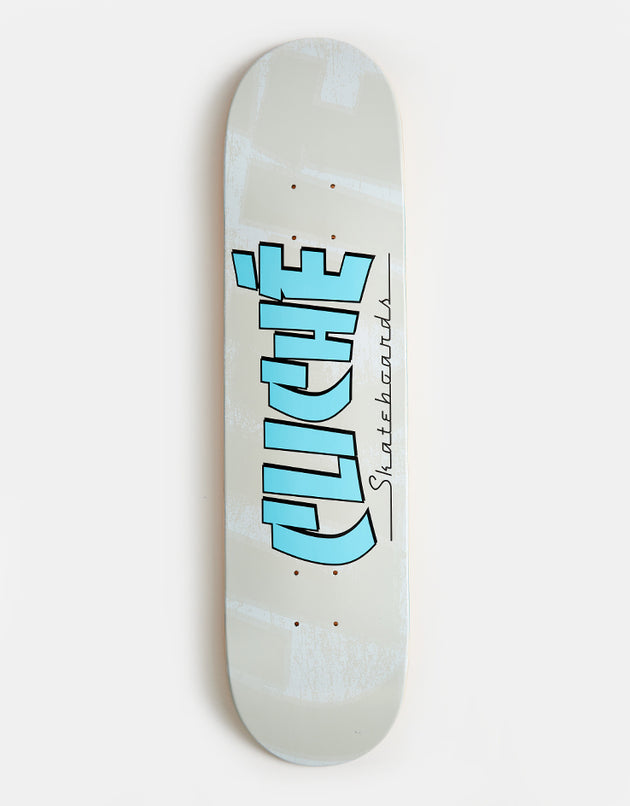 Cliché Banco Blue/White RHM Skateboard Deck - 7.75"