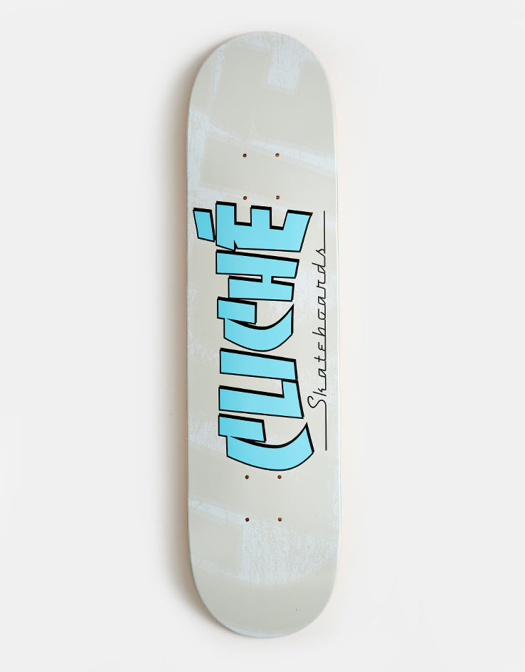 Cliché Banco Blue/White RHM Skateboard Deck - 7.75"