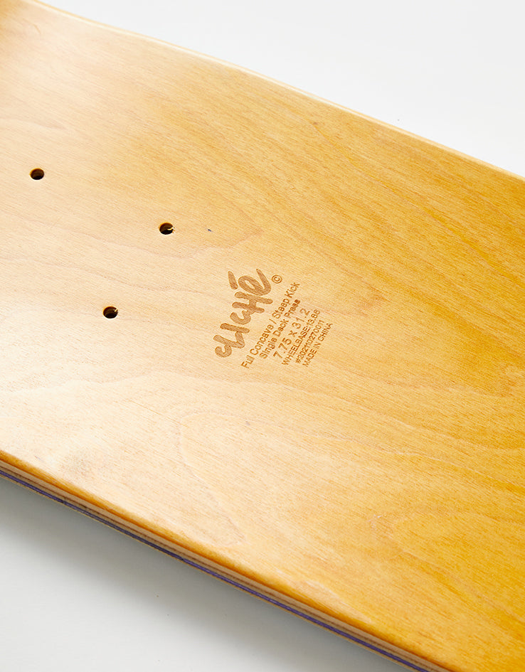 Cliché Banco Blue/White RHM Skateboard Deck - 7.75"