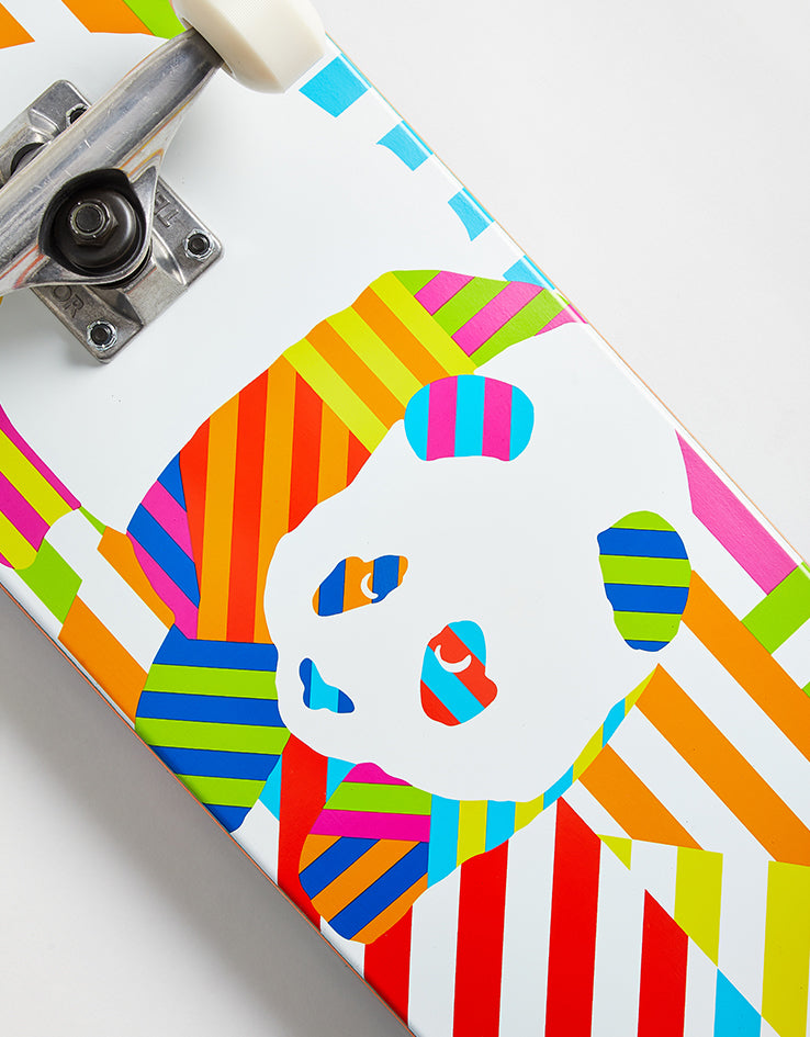Enjoi Panda Stripes 'Soft Wheels' White Complete Skateboard - 7.75"