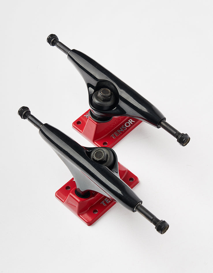 Tensor Alloys 5.25 Skateboard Trucks - Black/Red (Pair)