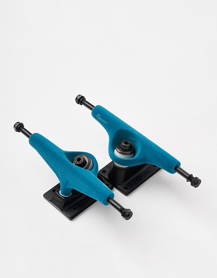 Tensor Velvet Mag Light 5.5 Skateboard Trucks - Aqua/Black (Pair)