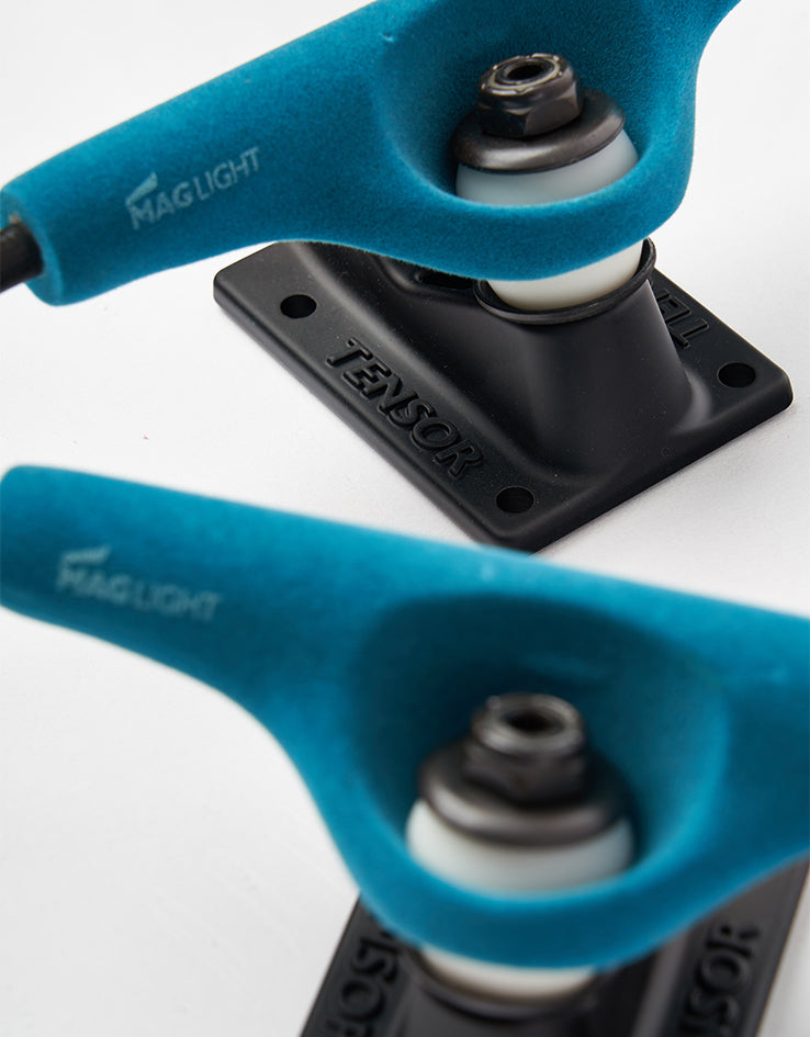 Tensor Velvet Mag Light 5.5 Skateboard Trucks - Aqua/Black (Pair)