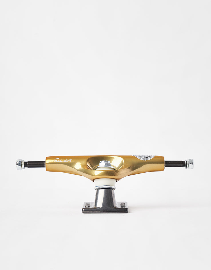Tensor Glossy Mag Light 5.5 Skateboard Trucks - Gold/Gunmetal (Pair)