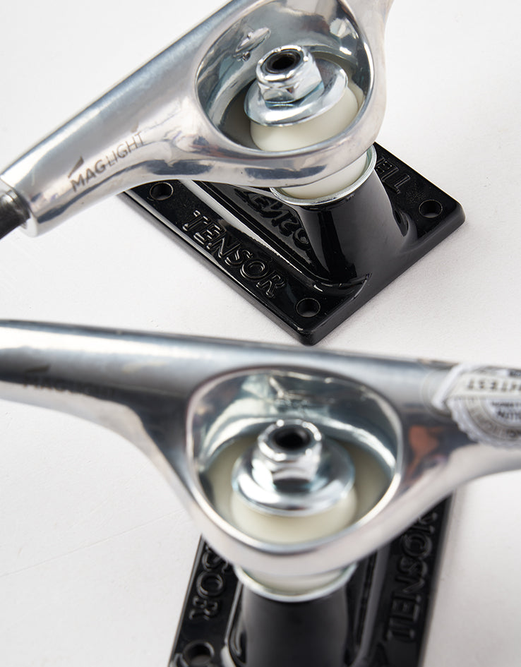 Tensor Daewon Glossy Mag Light 5.25 Skateboard Trucks - Silver (Pair)