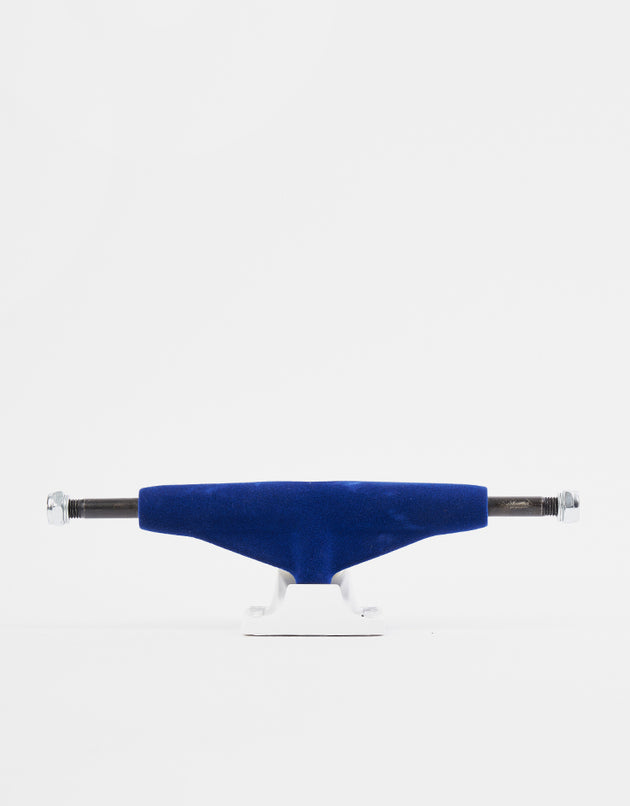 Tensor Velvet Mag Light 5.25 Low Skateboard Trucks - Blue/White (Pair)