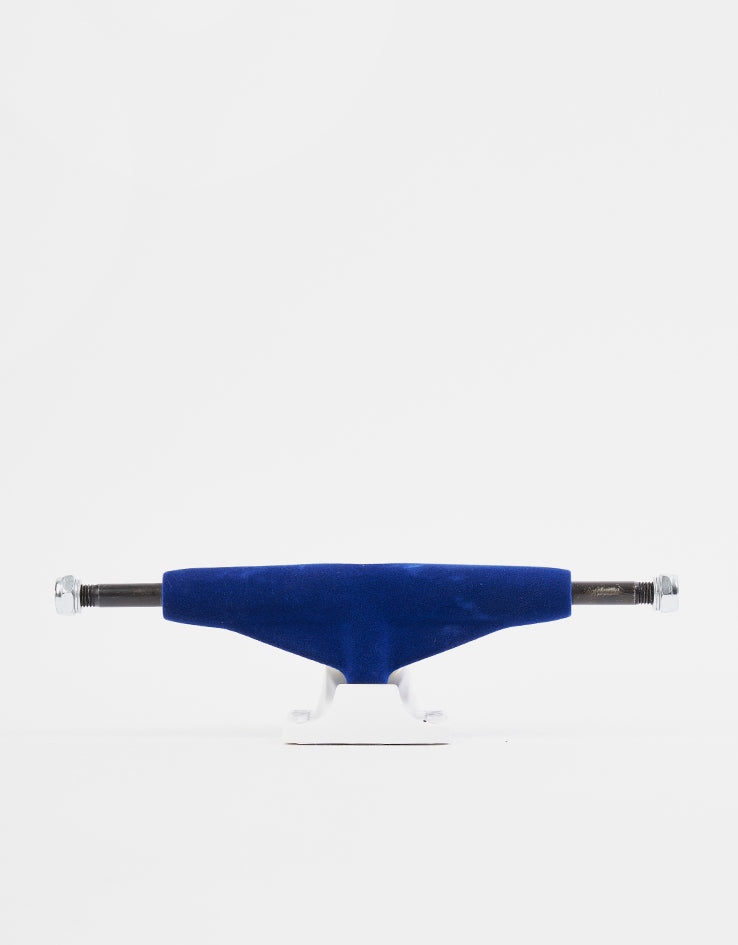 Tensor Velvet Mag Light 5.25 Low Skateboard Trucks - Blue/White (Pair)