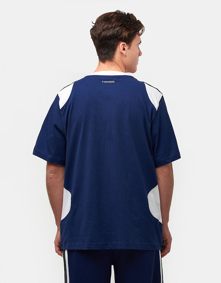 adidas x Tyshawn T-Shirt - Dark Blue/White/Black