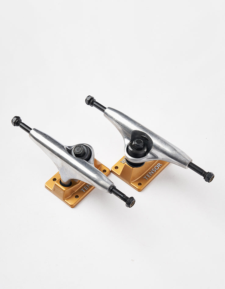 Tensor Alloys Skateboard Trucks - Raw/Gold (Pair)