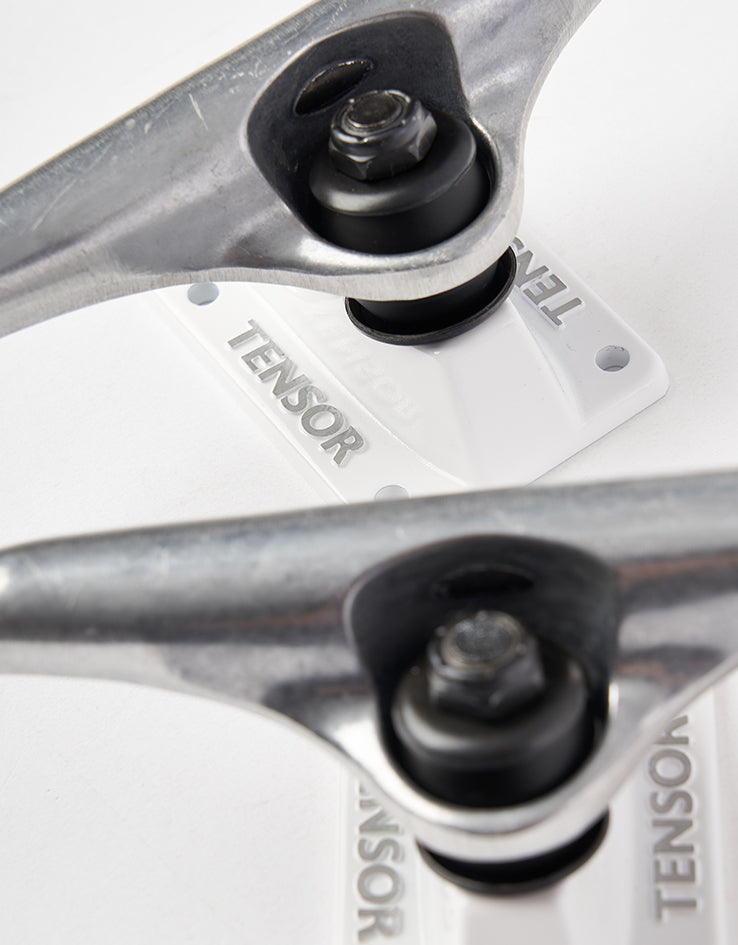 Tensor Alloys Skateboard Trucks - Raw/White (Pair)
