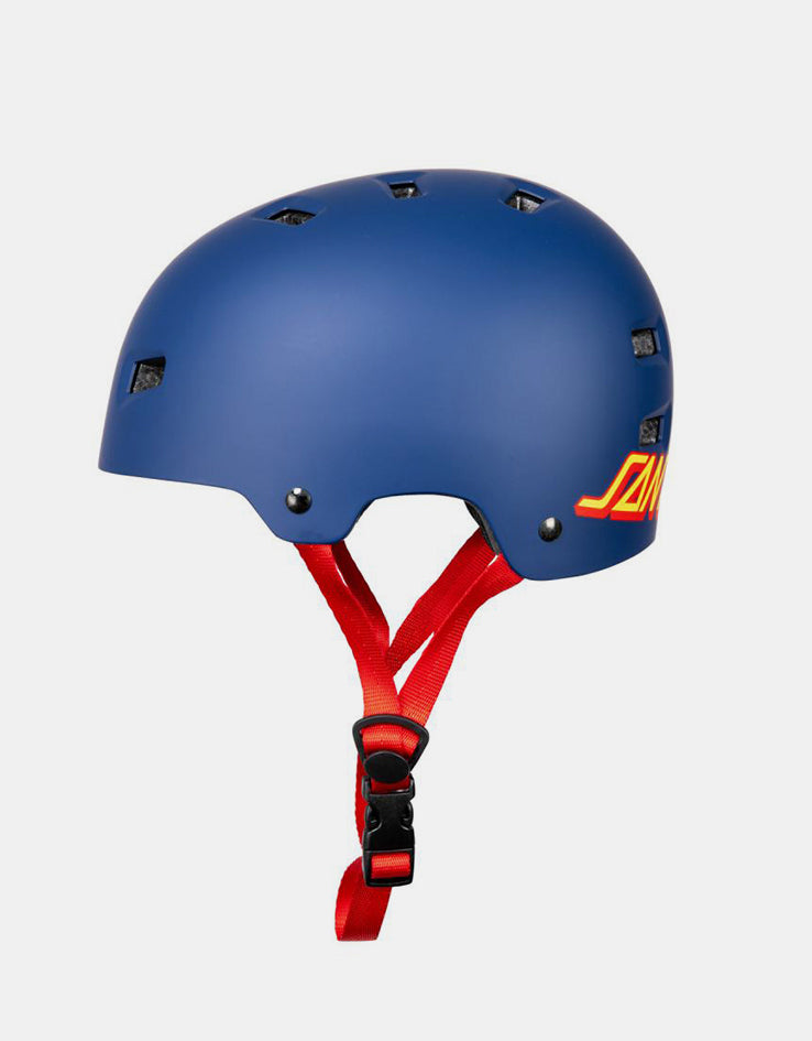 Bullet x Santa Cruz Strip Logo Helmet - Matte Blue