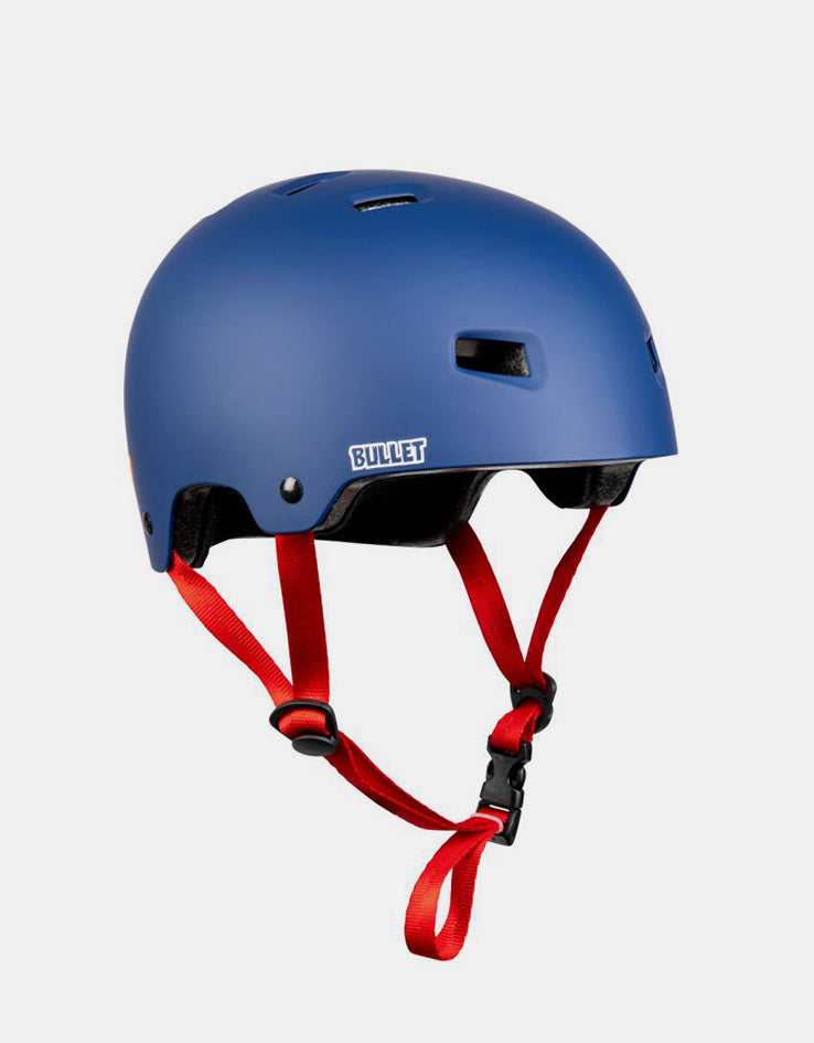 Bullet x Santa Cruz Strip Logo Helmet - Matte Blue