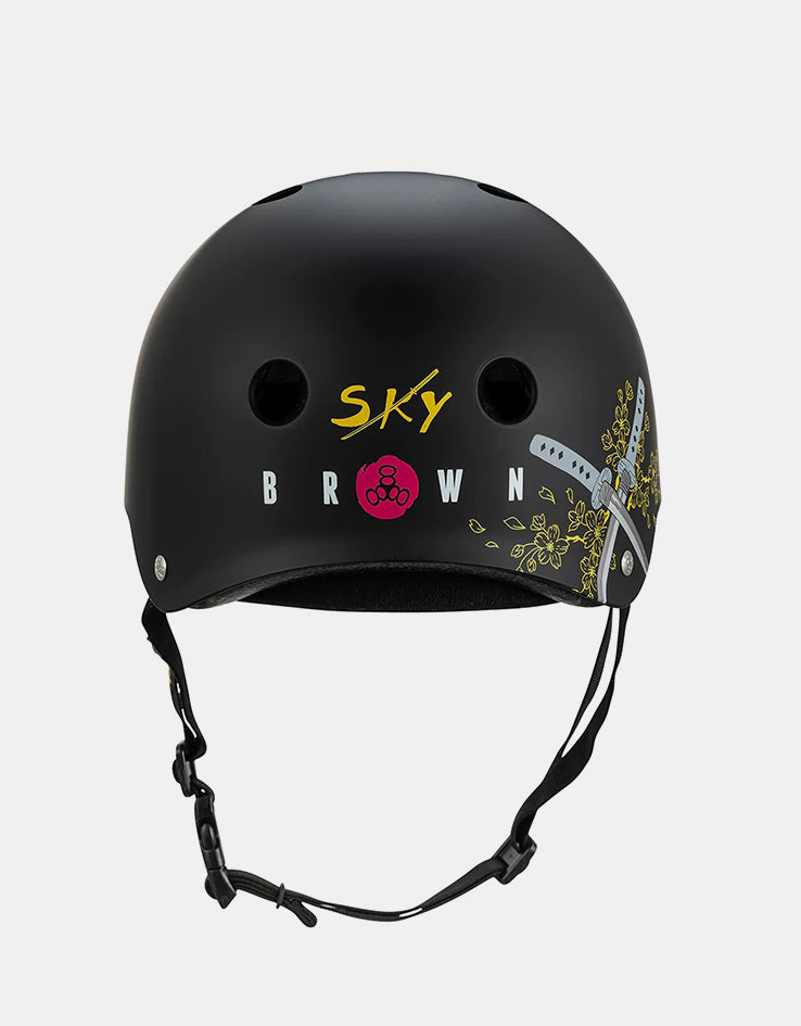 Triple 8 Sky Brown Sweatsaver Cert Helmet - Matte Black
