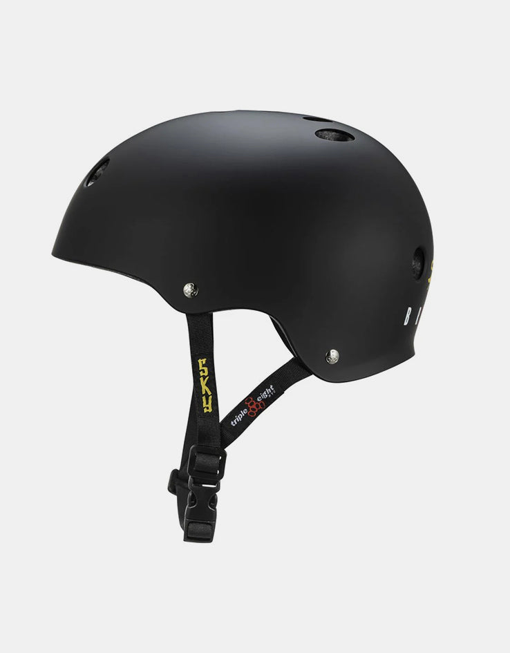 Triple 8 Sky Brown Sweatsaver Cert Helmet - Matte Black