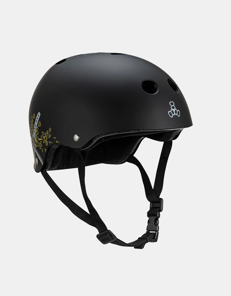 Triple 8 Sky Brown Sweatsaver Cert Helmet - Matte Black