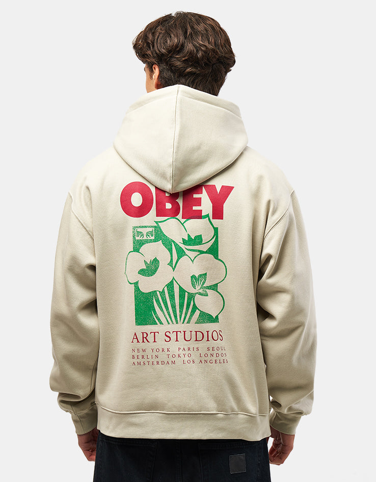 Obey Art Studio Flowers Pullover Hoodie - Moonstruck