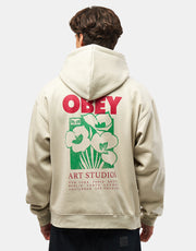 Obey Art Studio Flowers Pullover Hoodie - Moonstruck