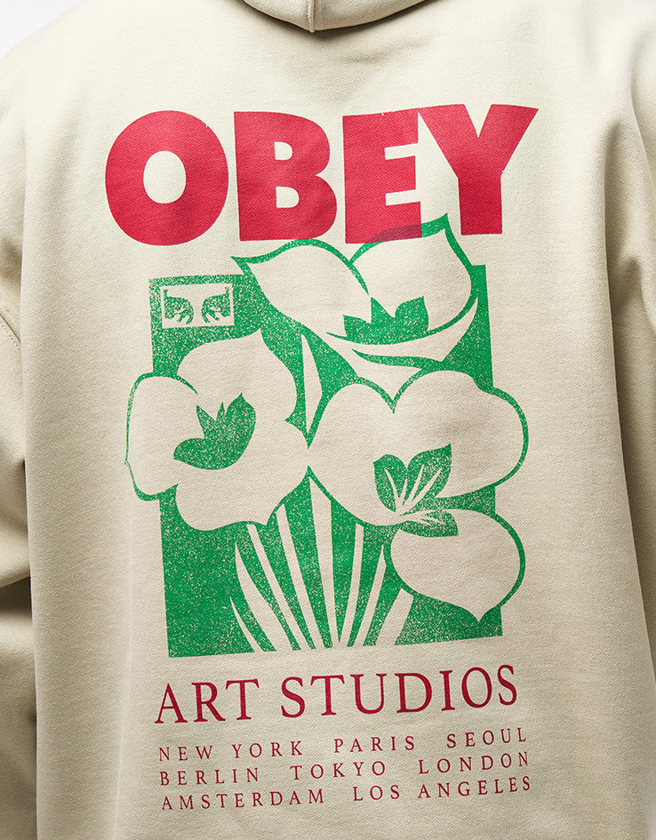 Obey Art Studio Flowers Pullover Hoodie - Moonstruck