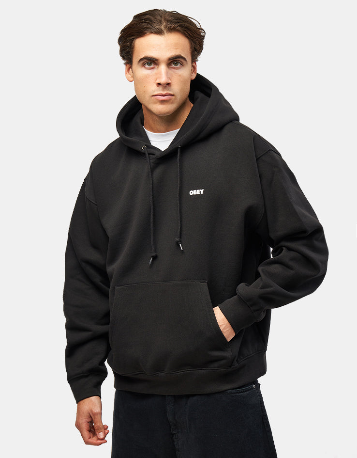 Obey Quarter Icon Pullover Hoodie - Black