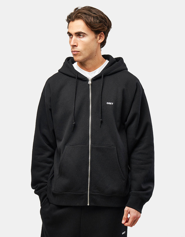 Obey Established Works Bold II Zip Hoodie - Black