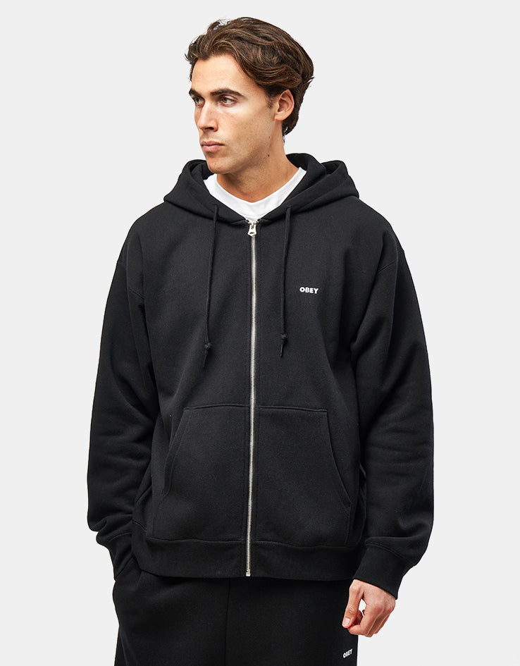 Obey Established Works Bold II Zip Hoodie - Black