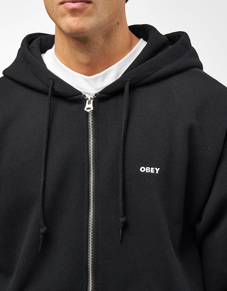 Obey Established Works Bold II Zip Hoodie - Black