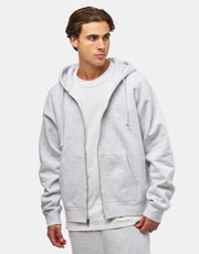 Obey Established Works Bold II Zip Hoodie - Ash Grey