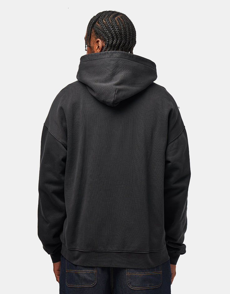 Obey Hybrid Faded Zip Hoodie - Digital Black Faded Wash