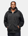 Obey Hybrid Faded Zip Hoodie - Digital Black Faded Wash