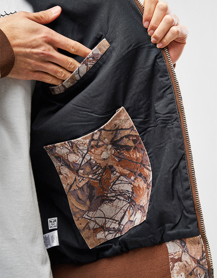 Obey Glen Zip Up Jacket - Fence Camo Multi