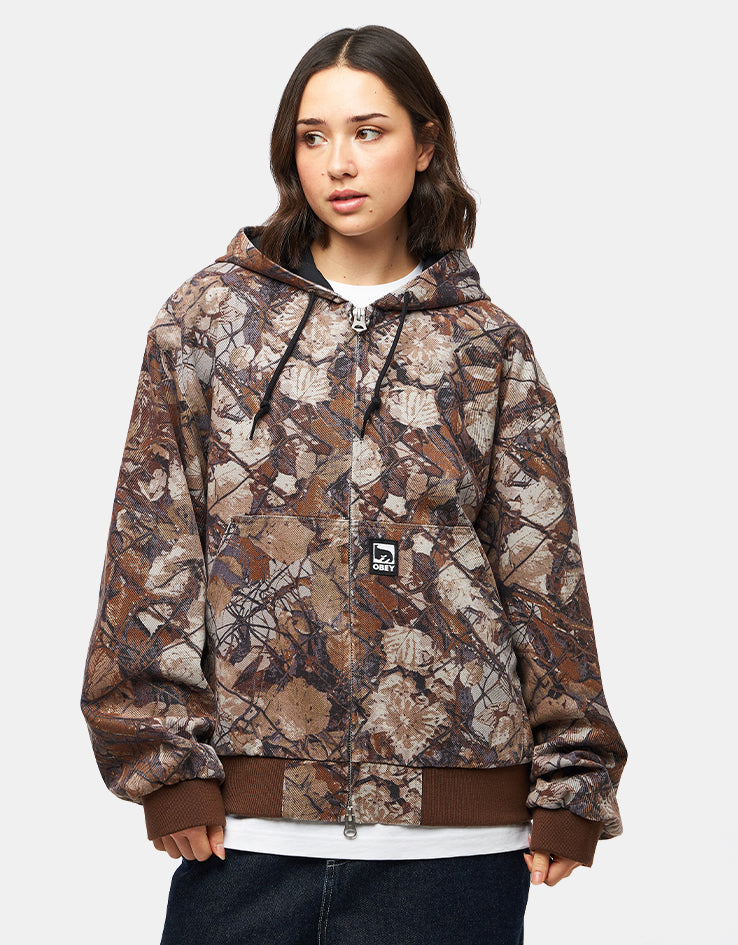 Obey Glen Zip Up Jacket - Fence Camo Multi