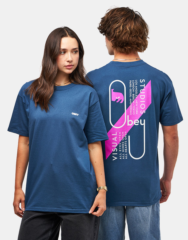 Obey Visual Studios T-Shirt - Harbor Blue